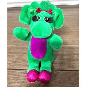 Vintage 1990's Lyons Group Barney & Friends Baby Bop Green Dinosaur Plush